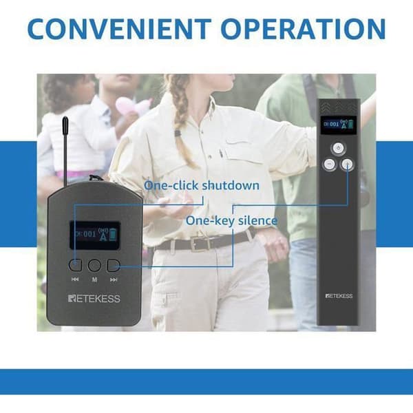 Retecess TT112 Wireless Tour Guide System, 200m, Factory Interpretation System, Modul - Navigation Box(30)