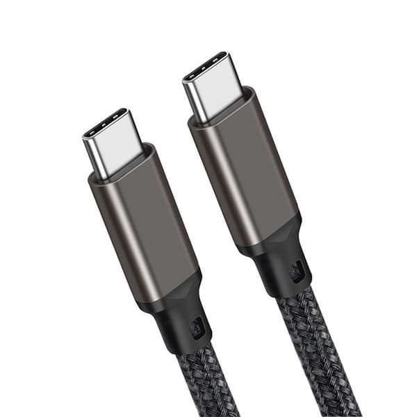 2M USB-C - USB-C -pikalatauskaapeli - musta Titanium 2 m