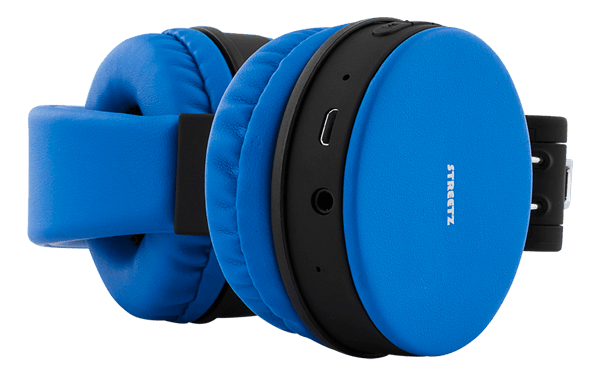 BT200 Foldable on-ear BT headset, 3.5 mm, blue