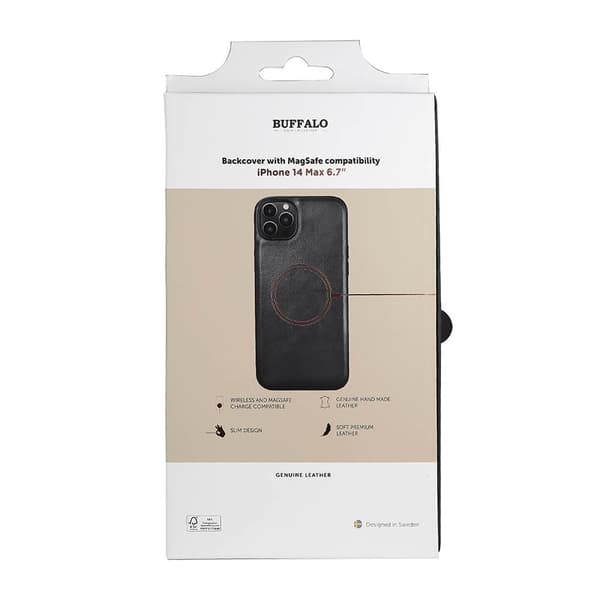 Mobildeksel Lær MagSeries Svart - iPhone 14 Plus