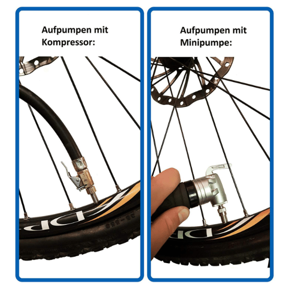 Cykelventiladapter til luftpumpe / Sæt med 15 dele