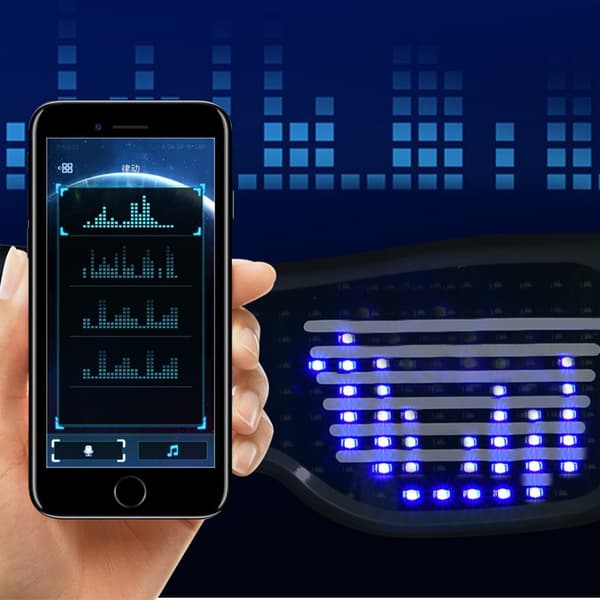 Bluetooth APP-styrda LED-festglasögon - Anpassningsbara självlysande glasögon MultiColor