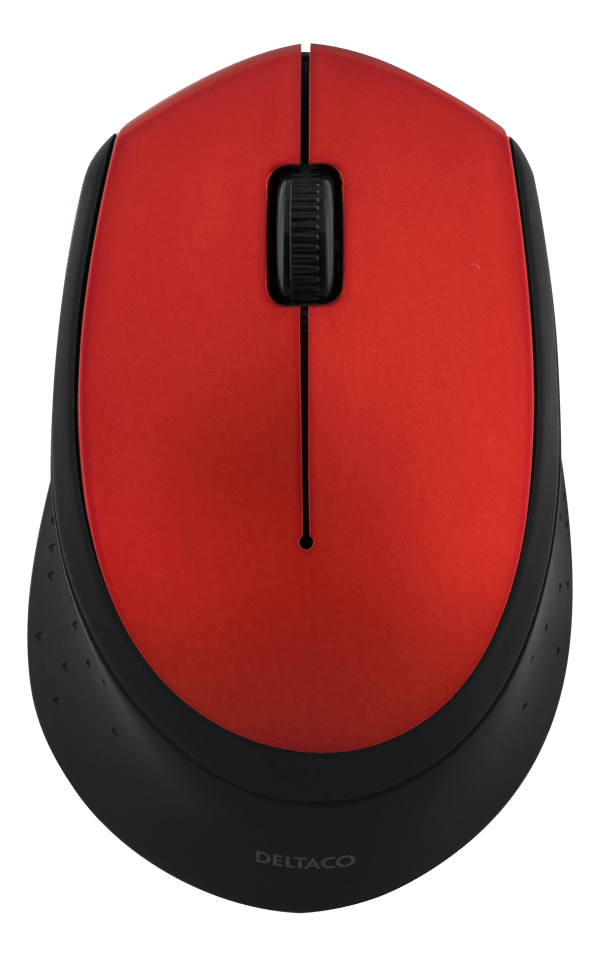 Wireless optical mouse 2.4GHz, 3 buttons with a scroll, red