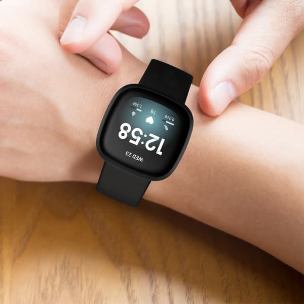 Klockarmband för Fitbit Versa4/Fitbit Versa3/Fitbit Sense/Fitbit Sense2 Black M