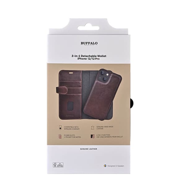 Lommebokveske iPhone 12  / 12 Pro Brun