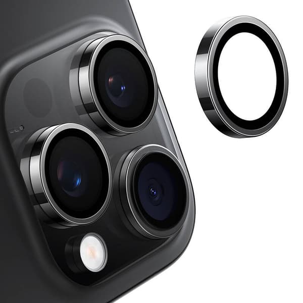 Lensguard kameraglass for iPhone 16 Pro (svart)