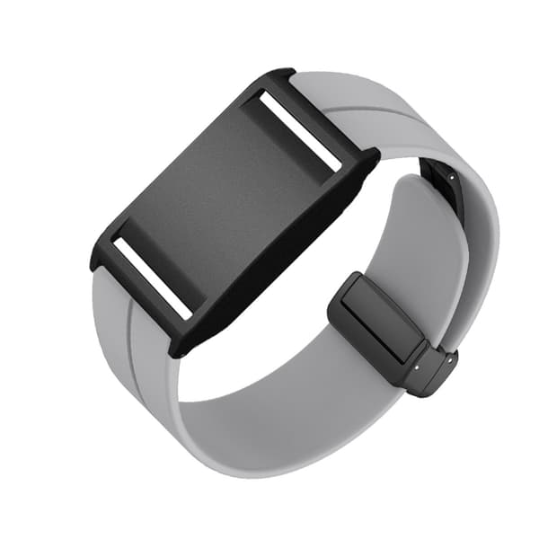 Silikone udskiftningsrem med foldbart magnetspænde kompatibel med Polar Loop - flere farver, 24cm x 2cm Gray