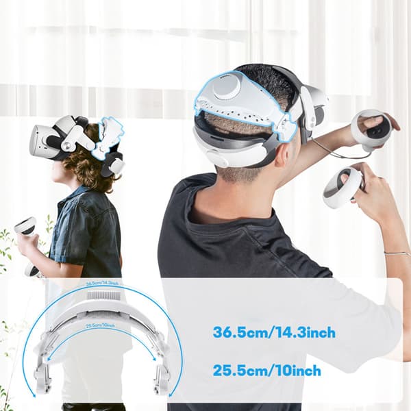 Justerbar huvudrem för VR-headset White