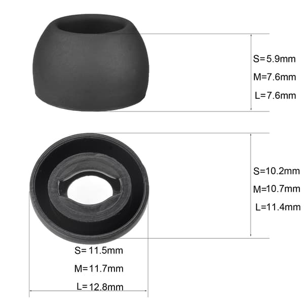 Hetter til ørepropper, TWS Samsung Galaxy Buds Pro, 6 par Black