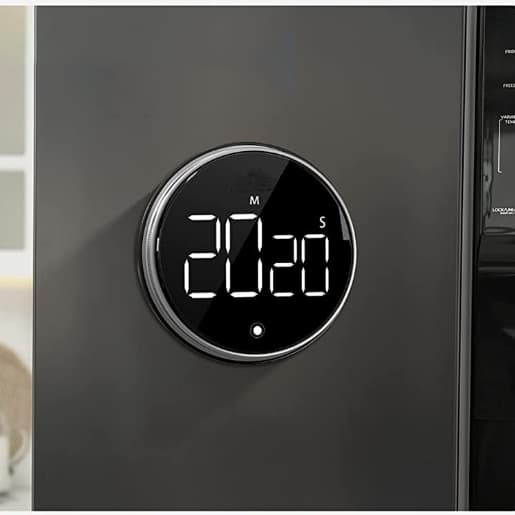 Magnetisk digital kökstimer med stor LED-display Black