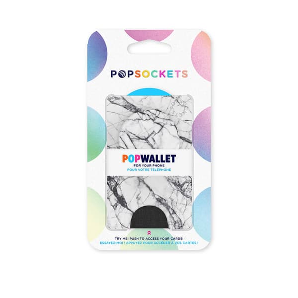 PopWallet+ Dove White Marble