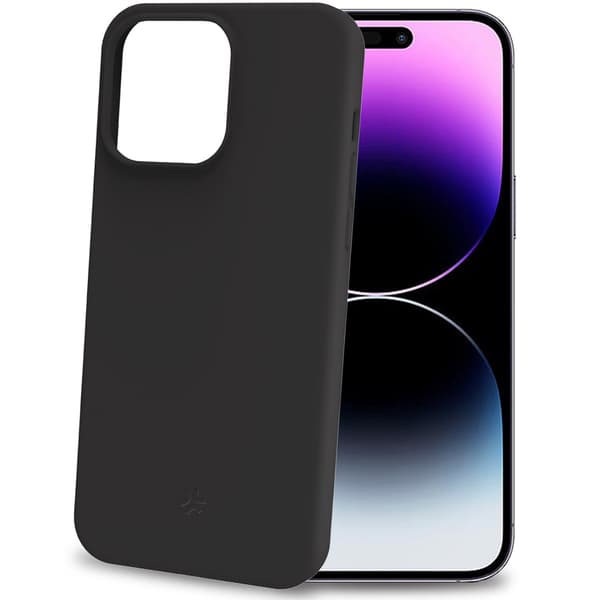 Cromo pehmeä kumikotelo iPhone 15 Pro Max Black