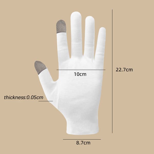 Bomuldshandsker med Touchscreen-kompatible fingre