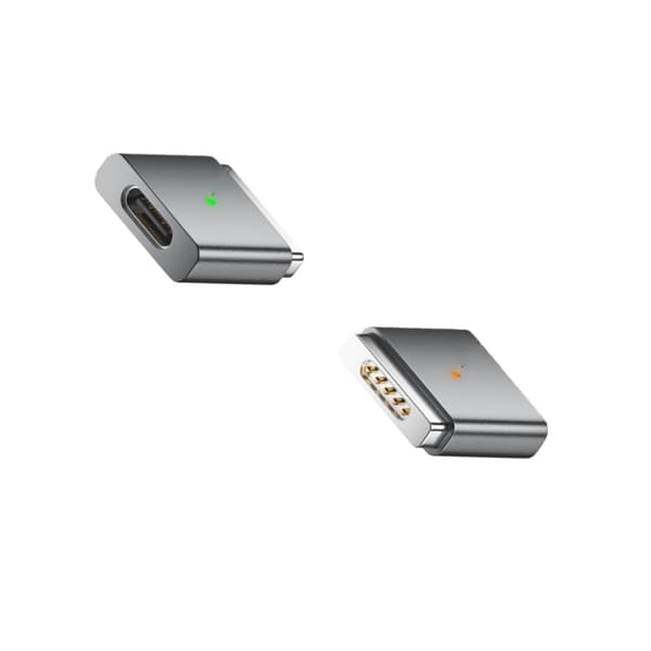 USB-C - MagSafe 2 -sovitin 100W - Lataa MacBook tehokkaasti Grey