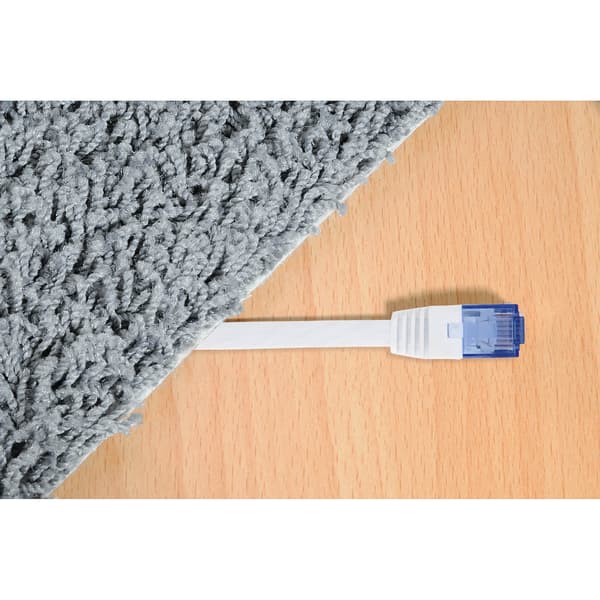 Kabel Nätverk CAT6 UTP Flat Vit 10m
