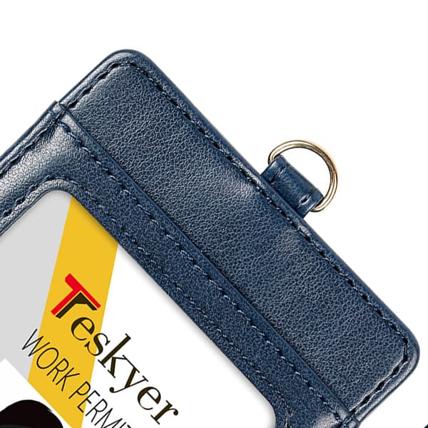 Pystysuuntainen korttiteline PU-nahkaa Blue