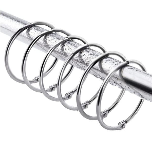 Öppningsbara gardinringar / duschdraperiringar 30 st Silver 60 mm