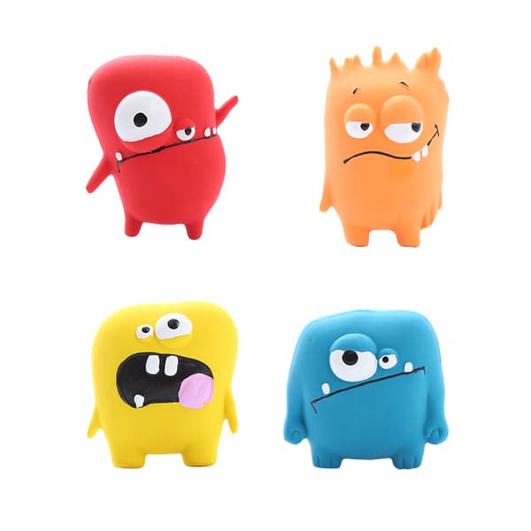 Søt Monster Hundeleke - Gul