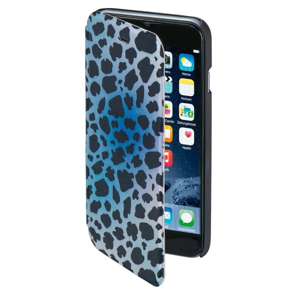Lommebokveske DesignLine iPhone6/6S Leopard Blå