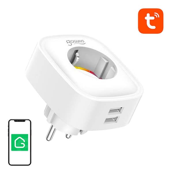 Smartplugg WiFi Gosund SP112 2xUSB, 16A, Tuya