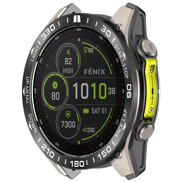 Garmin Tactix 8 51mm Solar Bezel - Sort rustfrit stål