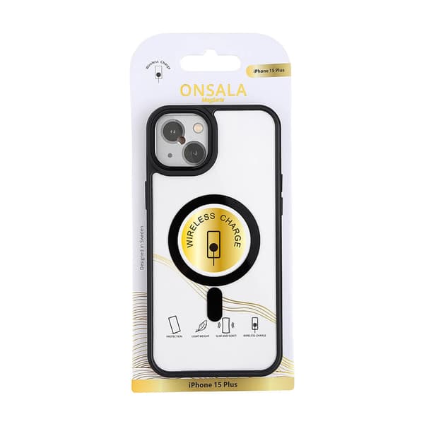 Mobilskal Bumper MagSeries Black & Clear - iPhone 15 Plus