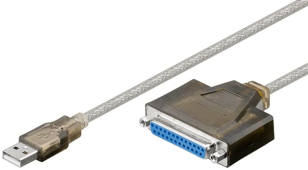 USB-printerkabel, gennemsigtig
