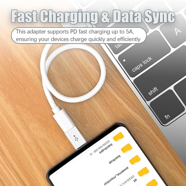 2-pakning Kort Android til USB-C-adapter White