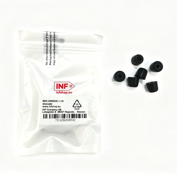 Erstatningsørepropper med Memory Foam, 4,7-5,5 mm - 3 par Black