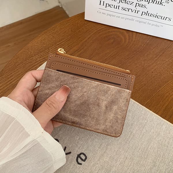 Ny kort plånbok för kvinnor Brown