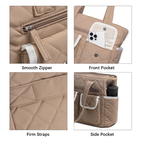 Kvinders multi-pocket mulepose til rejser og hverdagsbrug Brown
