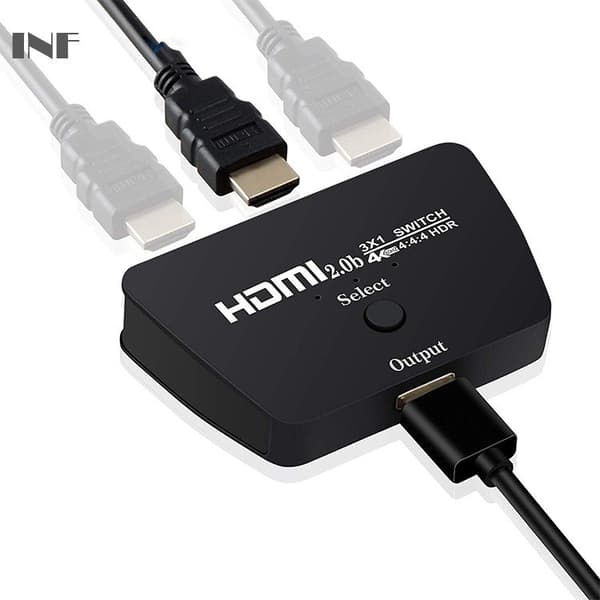HDMI switch 3x1 med HDR 3D 4K