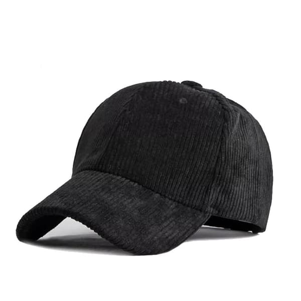 Corduroy Baseball Cap til Voksne (56-60cm) Black