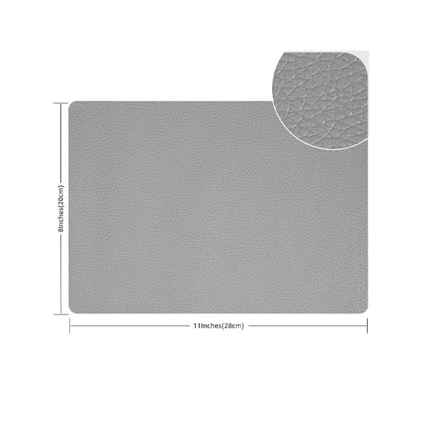 Selvklæbende PU-læder reparationslap LightGrey