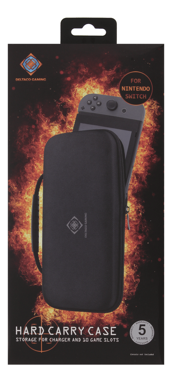 Nintendo Switch hard carry case, 10 slots for games, black