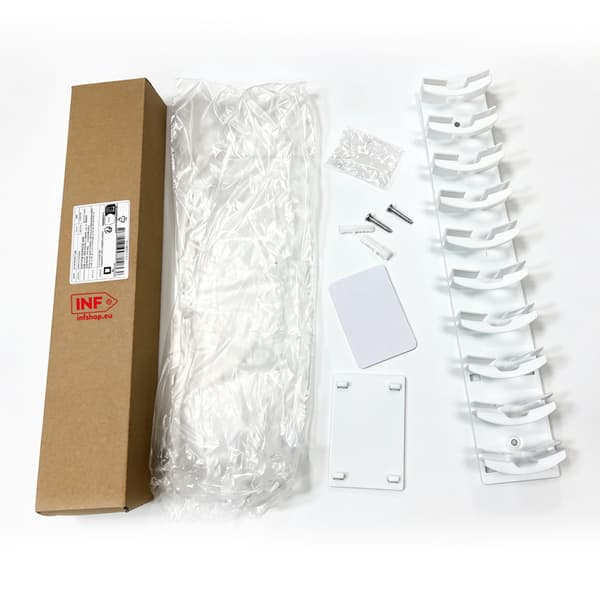 Multi-lags Baseball Cap Vægmonteret Organizer Rack - Nem Installation Hat Opbevaring White