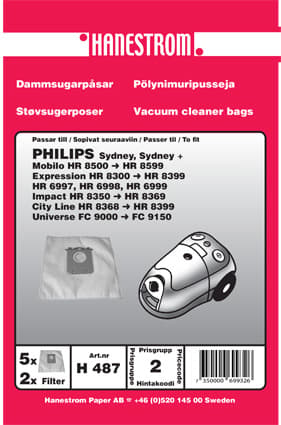 Dammsugarpåsar PHILIPS SYDNEY, MOBILO