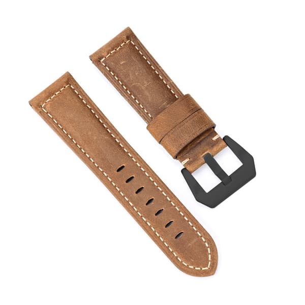 Urrem i ægte læder Brown 20 mm