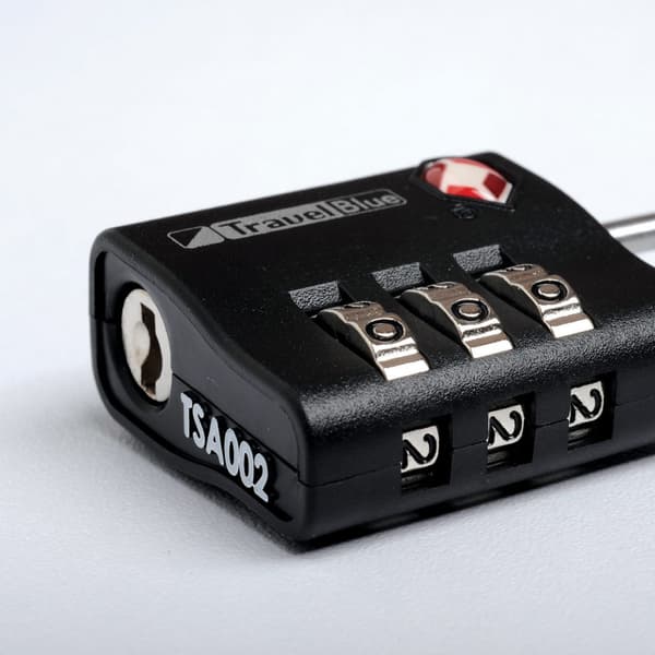 TSA 3 dial combi lock, mix Black,Blue or Red