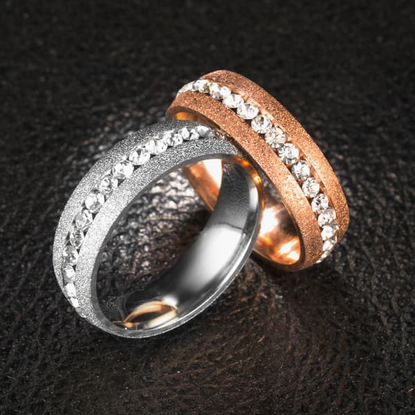 Elegant ring Titanium stål Silver 17.4 mm