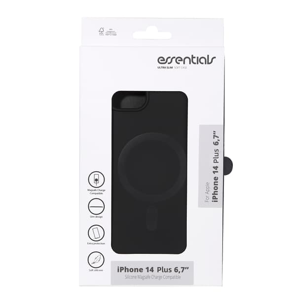 iPhone 14 Plus Silicone Mag back cover, Black