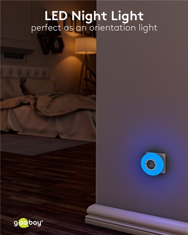 LED-nattlys for stikkontakt