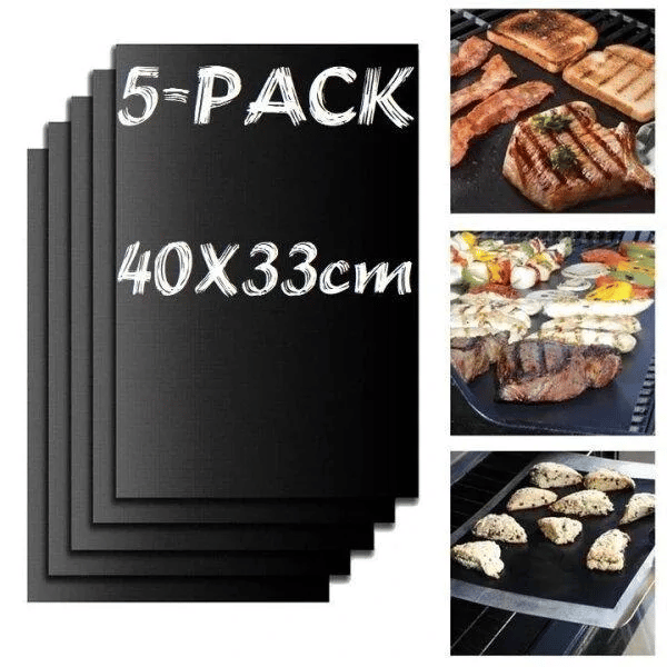 Grillmåtte Non-stick Sort 5-pak