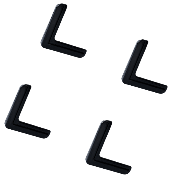 Säkerhetshörnskydd, kantskydd för möbler (4-pack) Black