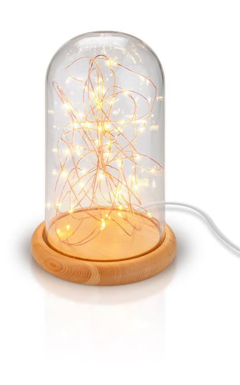 Glaskupa med mikro LED mikro-ljusslinga