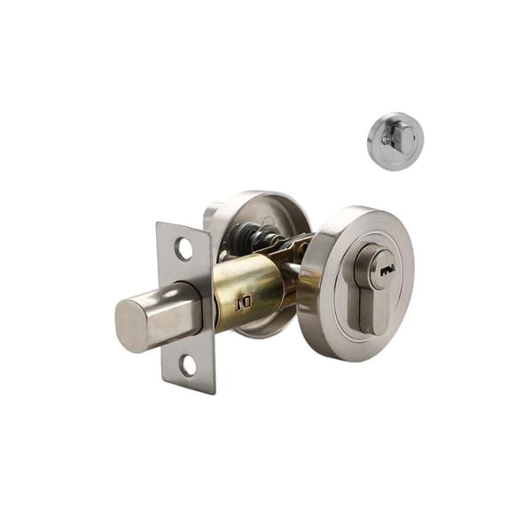 Infällt Integritetslås för Badrum och Sovrum – Rund Design med Tryck- och Vridfunktion Silver