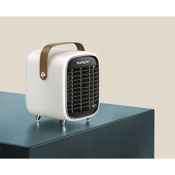 Elektrisk keramisk varmeblæser i retro design White