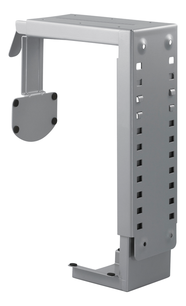 Computer holder for mounting under the table/on wall, silver