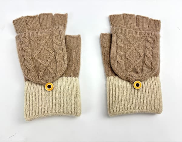 Cabrioletvantar - Varma och mysiga vinterhandskar Brown