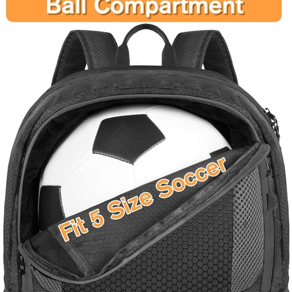 Fotbollsryggsäck med Bollfack Black